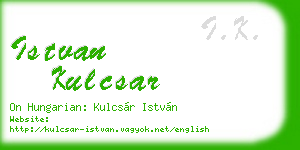 istvan kulcsar business card